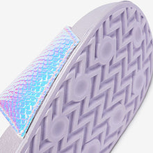 Load image into Gallery viewer, Lilac Purple Irridescent Sliders (Older Girls)
