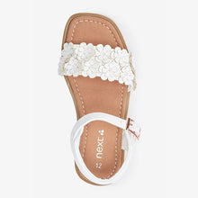 Load image into Gallery viewer, White Floral Sandals (Older Girls)