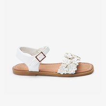 Load image into Gallery viewer, White Floral Sandals (Older Girls)