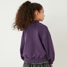 Load image into Gallery viewer, Purple Sequin Star Crew Sweatshirt Top (3-12yrs)