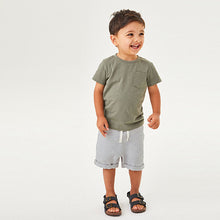 Load image into Gallery viewer, Grey Linen Blend Pull-On Shorts (3mths-5yrs)