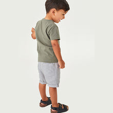 Load image into Gallery viewer, Grey Linen Blend Pull-On Shorts (3mths-5yrs)