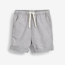 Load image into Gallery viewer, Grey Linen Blend Pull-On Shorts (3mths-5yrs)