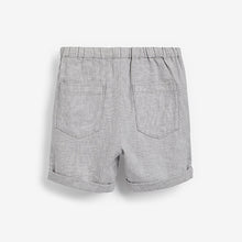 Load image into Gallery viewer, Grey Linen Blend Pull-On Shorts (3mths-5yrs)