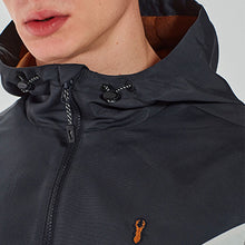 Load image into Gallery viewer, Navy Blue /Tan Brown Shower Resistant Jacket