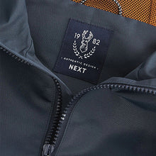 Load image into Gallery viewer, Navy Blue /Tan Brown Shower Resistant Jacket