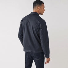 Load image into Gallery viewer, Navy Blue Shower Resistant Collar Harrington Jacket