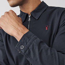 Load image into Gallery viewer, Navy Blue Shower Resistant Collar Harrington Jacket