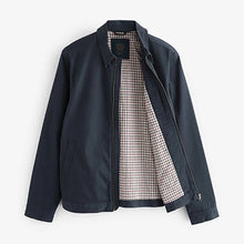 Load image into Gallery viewer, Navy Blue Shower Resistant Collar Harrington Jacket