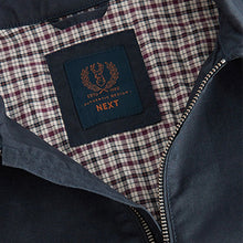 Load image into Gallery viewer, Navy Blue Shower Resistant Collar Harrington Jacket