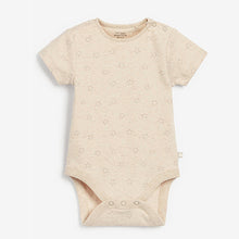 Load image into Gallery viewer, Neutral 5 Pack Short Sleeve Baby Bodysuits (0mths-18mths)
