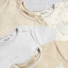 Load image into Gallery viewer, Neutral 5 Pack Short Sleeve Baby Bodysuits (0mths-18mths)
