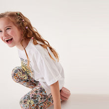 Load image into Gallery viewer, Ecru White Oversized Sun Floral Legging Set (3-12yrs)