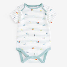 Load image into Gallery viewer, Mint Green Transport 3 Pack Short Sleeve Bodysuits (0-18mths)