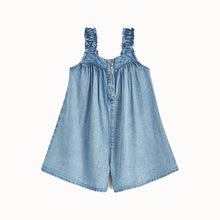 Load image into Gallery viewer, Denim Collar Playsuit (3mths-7yrs)