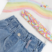 Load image into Gallery viewer, Denim 3 Piece Denim Shorts Set (3mths-6yrs)