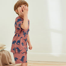 Load image into Gallery viewer, Blue/Orange/Green Dino 3 Pack Short Pyjamas (9mths-10yrs)
