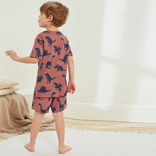 Load image into Gallery viewer, Blue/Orange/Green Dino 3 Pack Short Pyjamas (9mths-10yrs)