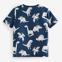 Load image into Gallery viewer, Blue/Orange/Green Dino 3 Pack Short Pyjamas (9mths-10yrs)