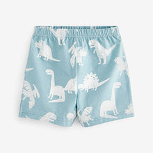 Load image into Gallery viewer, Blue/Orange/Green Dino 3 Pack Short Pyjamas (9mths-10yrs)