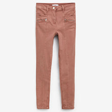 Load image into Gallery viewer, Rose Pink Zip Detail Skinny Trousers