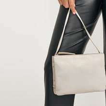 Load image into Gallery viewer, Bone Cream Leather Cross-Body Handbag