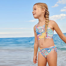 Load image into Gallery viewer, Multi Bright Macrame Bikini (3-12yrs)