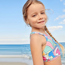 Load image into Gallery viewer, Multi Bright Macrame Bikini (3-12yrs)