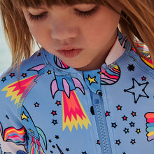 Load image into Gallery viewer, Blue Sunsafe Swimsuit (3mths-6yrs)