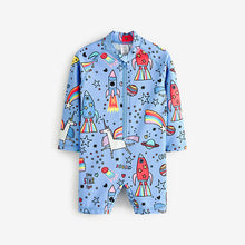 Load image into Gallery viewer, Blue Sunsafe Swimsuit (3mths-6yrs)