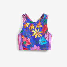Load image into Gallery viewer, Cobalt Blue Floral Bikini (3-12yrs)