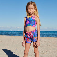 Load image into Gallery viewer, Cobalt Blue Floral Bikini (3-12yrs)
