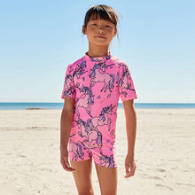 Load image into Gallery viewer, Floral Pink 2 Piece Sunsafe Swim Set (3-12yrs)