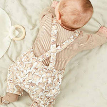 Load image into Gallery viewer, Neutral Bear Print 2 Piece Dungarees And Bodysuit Set (0mths-18mths)