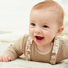 Load image into Gallery viewer, Neutral Bear Print 2 Piece Dungarees And Bodysuit Set (0mths-18mths)