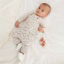 Load image into Gallery viewer, Neutral Bear Print 2 Piece Dungarees And Bodysuit Set (0mths-18mths)