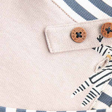 Load image into Gallery viewer, Brown /Stone Zebra Print 2 Piece Dungarees And Bodysuit Set (0mths-18mths)