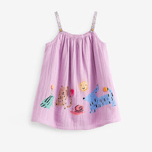 Load image into Gallery viewer, Lilac Purple Animal Print Sundress (3mths-6yrs)