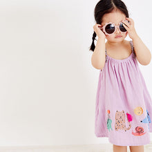 Load image into Gallery viewer, Lilac Purple Animal Print Sundress (3mths-6yrs)