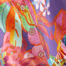 Load image into Gallery viewer, Purple Tropical Cotton Sundress (3mths-6yrs)