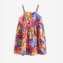 Load image into Gallery viewer, Purple Tropical Cotton Sundress (3mths-6yrs)