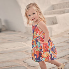 Load image into Gallery viewer, Purple Tropical Cotton Sundress (3mths-6yrs)