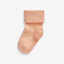 Load image into Gallery viewer, Pastel/Purple and Yellow Baby Roll Top Socks 4 Pack (0mths-2yrs)