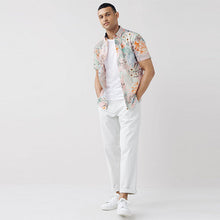 Load image into Gallery viewer, Pink Hawaiian Printed Short Sleeve Shirt