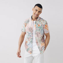 Load image into Gallery viewer, Pink Hawaiian Printed Short Sleeve Shirt