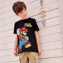 Load image into Gallery viewer, Black Mario Gaming License T-Shirt (3-12yrs)