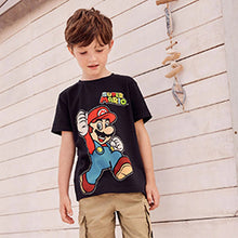 Load image into Gallery viewer, Black Mario Gaming License T-Shirt (3-12yrs)