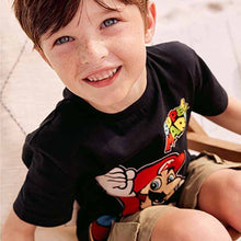 Load image into Gallery viewer, Black Mario Gaming License T-Shirt (3-12yrs)