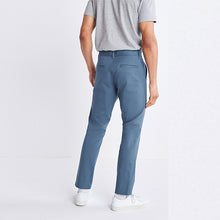Load image into Gallery viewer, Bright Blue Slim Fit Stretch Chino Trousers