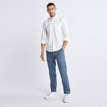 Load image into Gallery viewer, Bright Blue Slim Fit Stretch Chino Trousers
